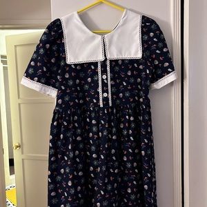 Babydoll mini dress- Peter Pan collar S